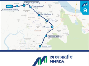 Map of Mumbai Metro 9 - Mira Bhayandar Metro